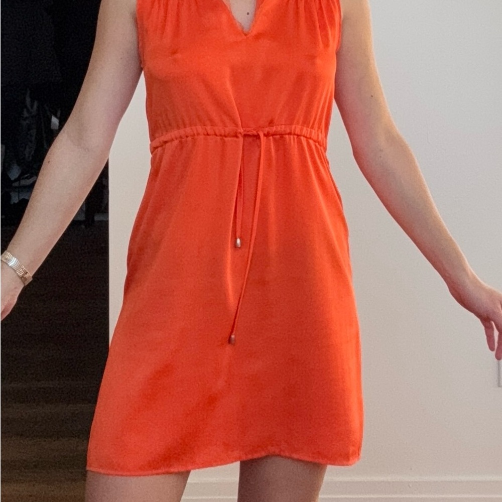 Women's Sleeveless Orange Dress